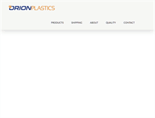 Tablet Screenshot of orionplastics.com